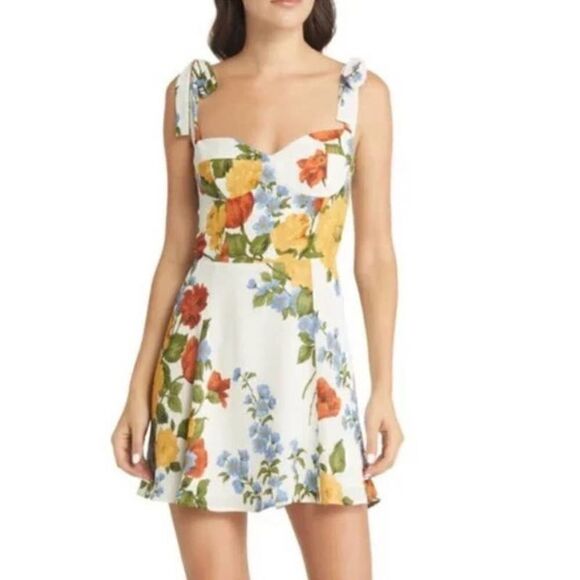 Reformation Niara Dress in Formosa Women's Bustier Top Mini Dress NWT 12 $248 - Picture 5 of 7